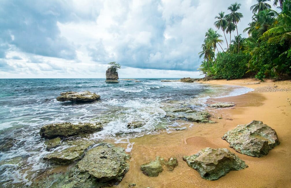 Rocky and Sandy Beach in Costa Rica