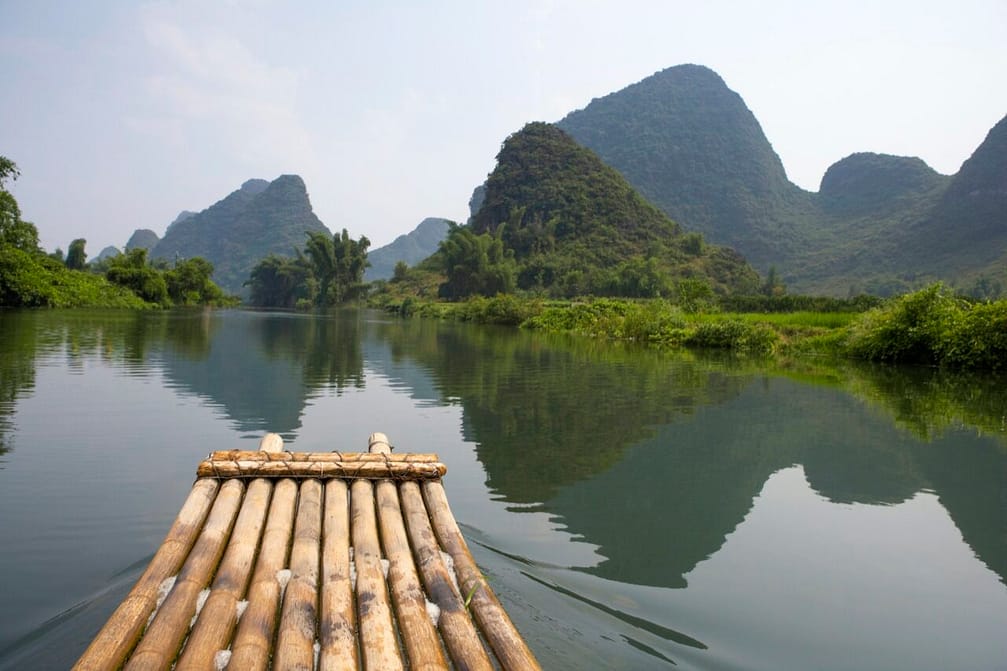 Raft on the Lijiang River