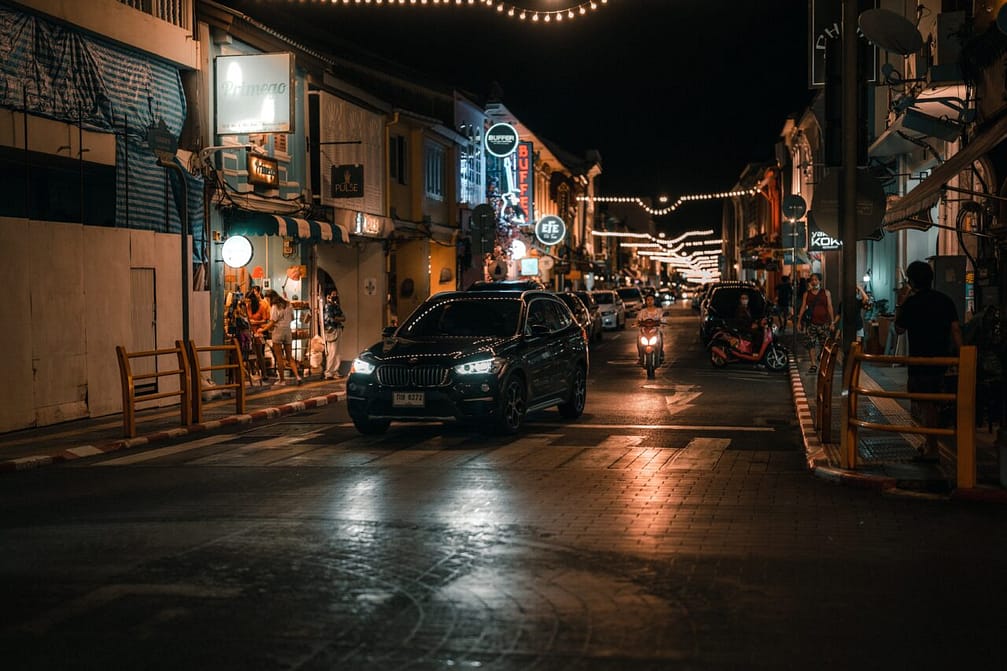 Phuket street at Night