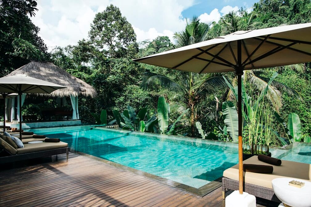 Indonesia, Bali, tropical swimming pool