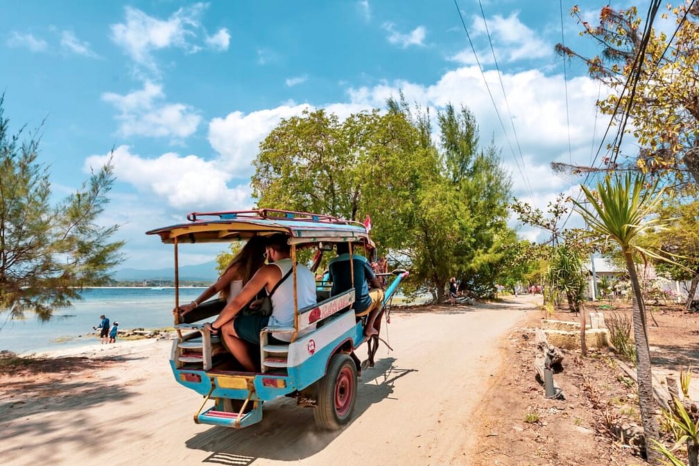 Local transport on Indonesian island with no cars