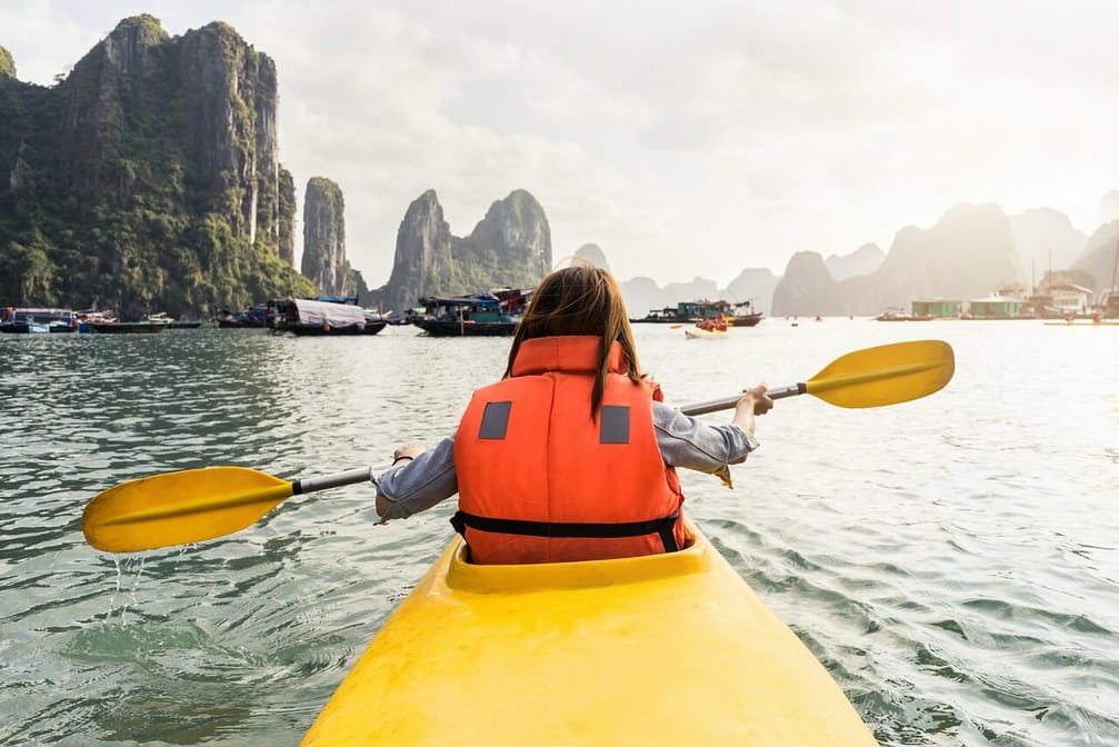 Kayak in Halong Bay