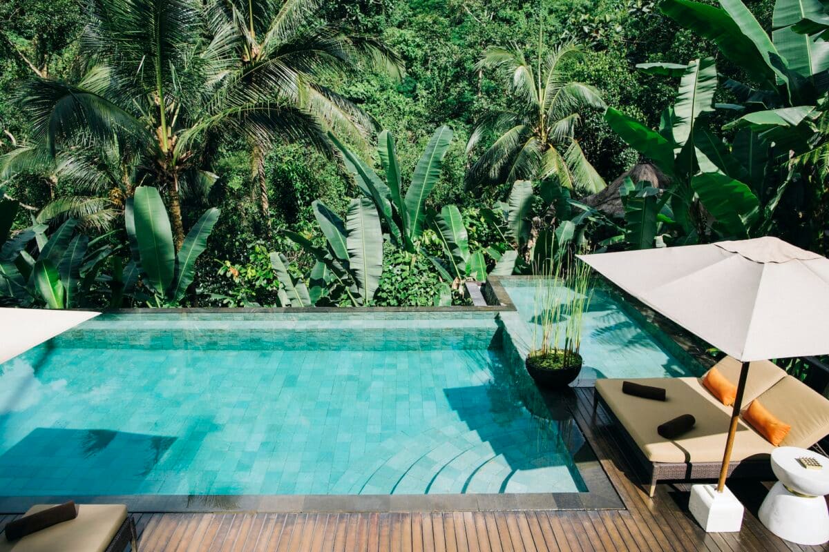 Indonesia, Bali, tropical swimming pool