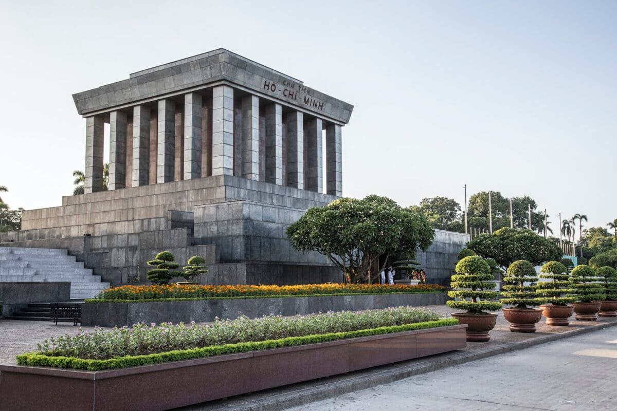 Mausoleum in homage to Ho Chi Minm in the city of Hanoi, Vietnam