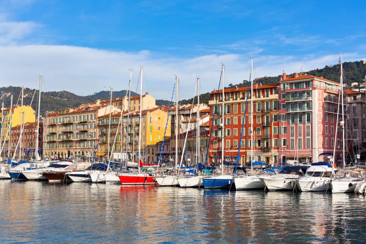 View on Port of Nice, French Riviera, France