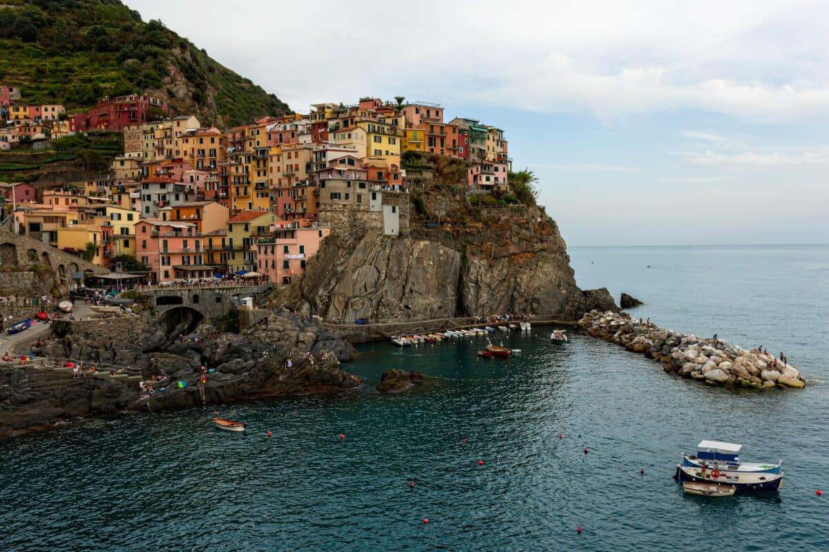 view of Manarola, Manarola is a small town in the province of La Spezia, Liguria, northern Italy