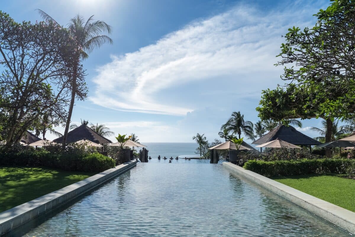pool and blue sky in bali