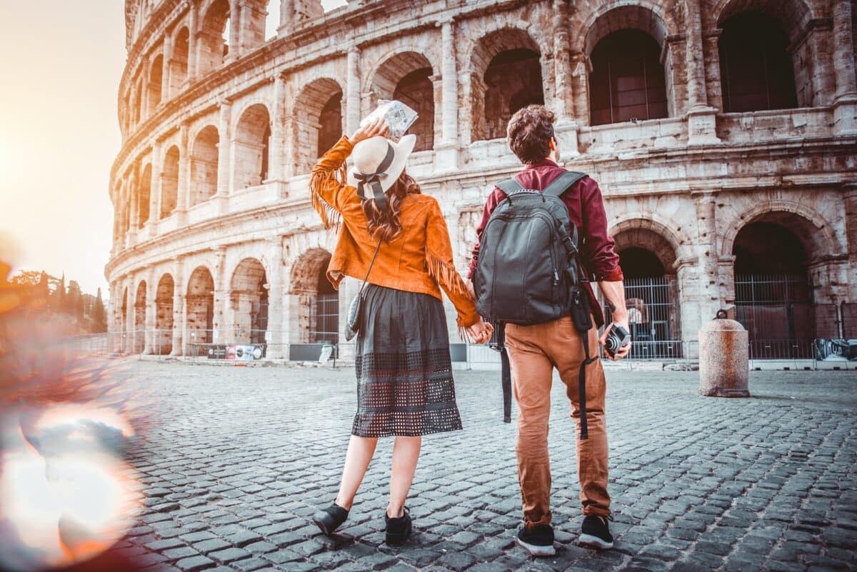 Couple at Colosseum, Rome