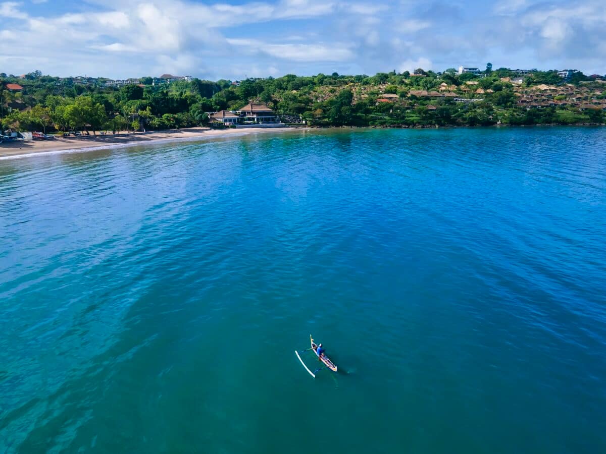 Aerial view of Jimbaran beach