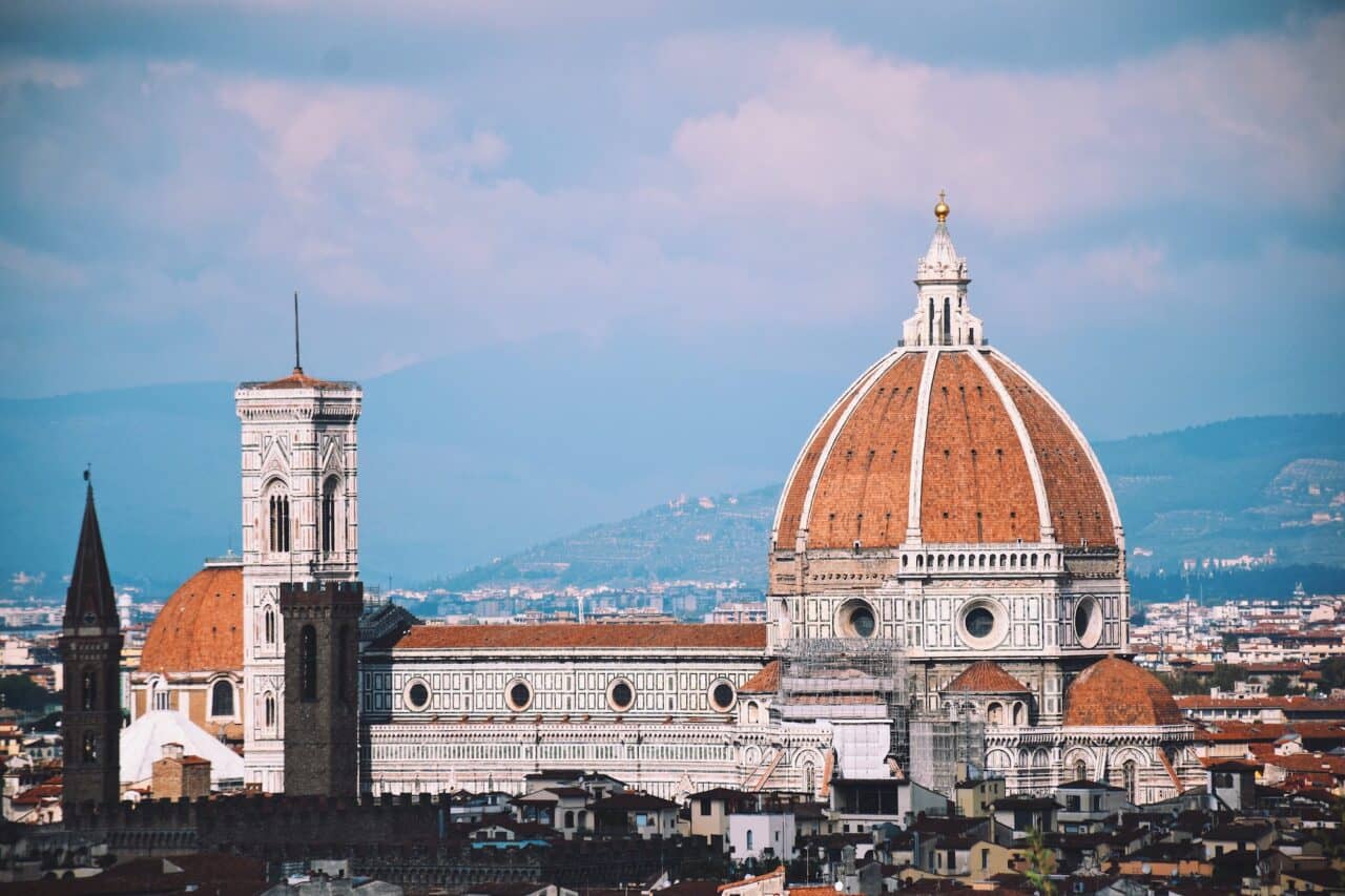 A famous historic landmark in Florence The Dome that covers the Florence cathedral