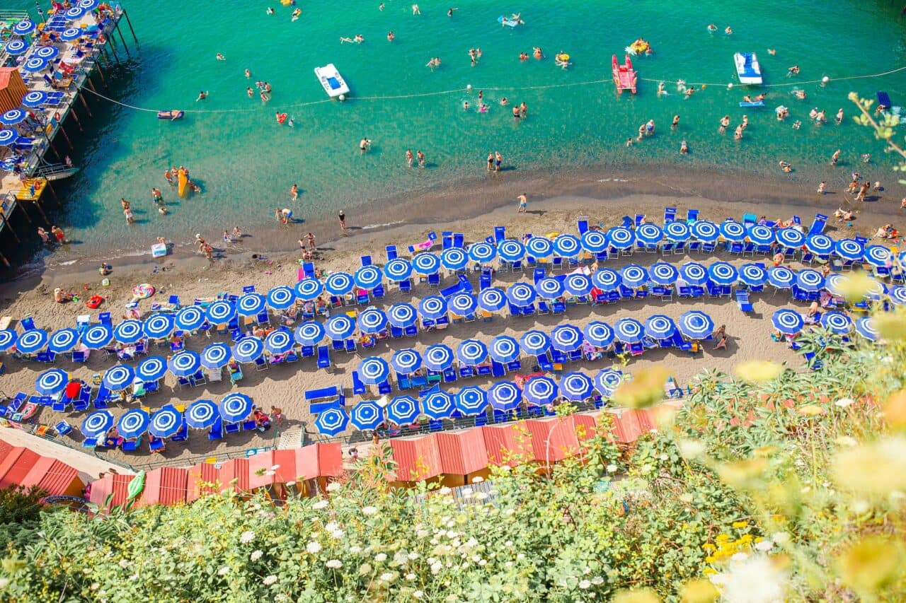 Aerial view of Sorrento city, Amalfi coast, Italy