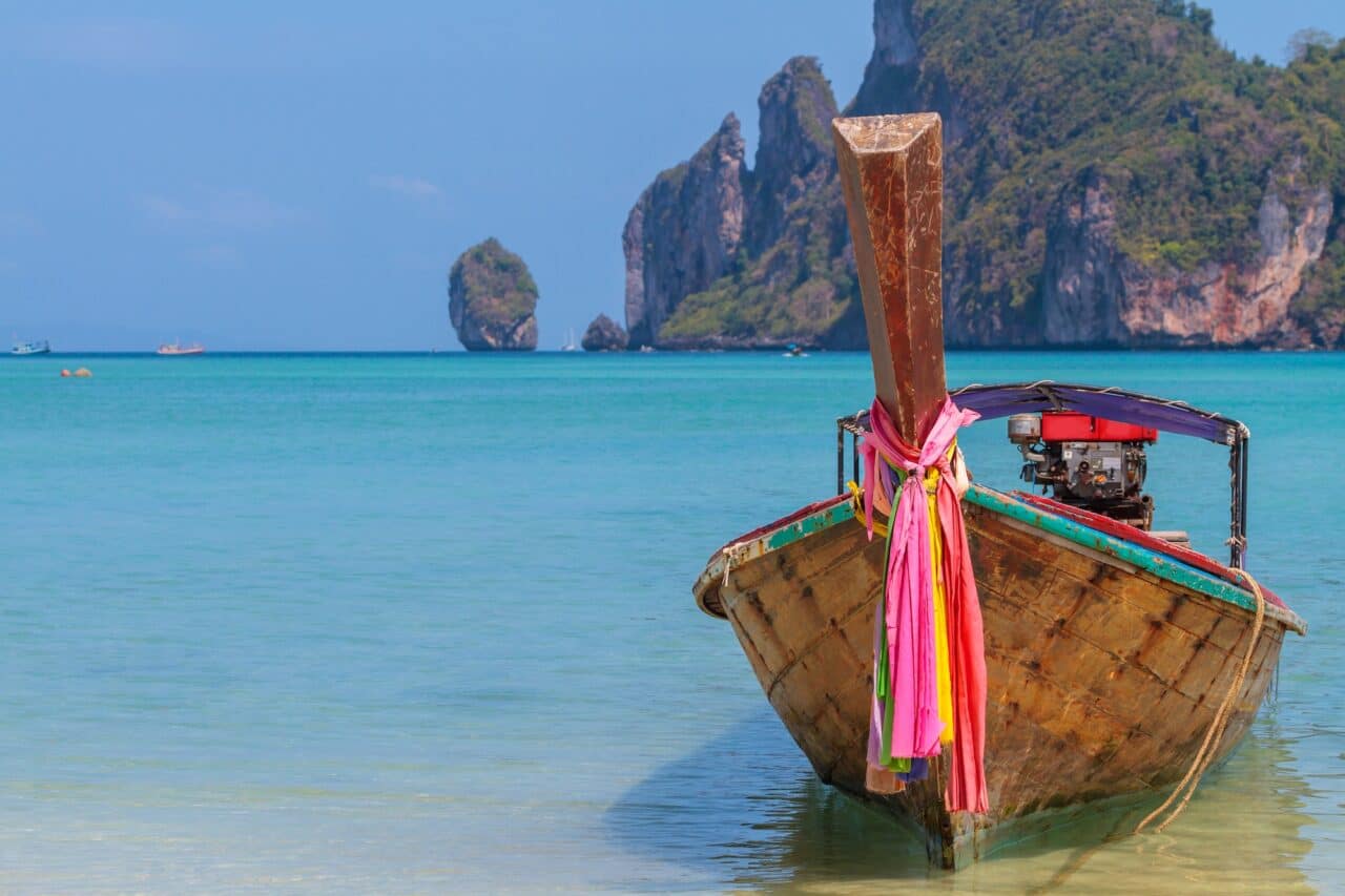 Boat in Phi Phi island Thailand