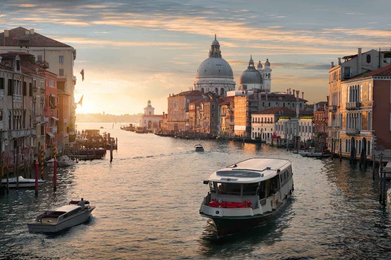 Vaporetto at sunset
