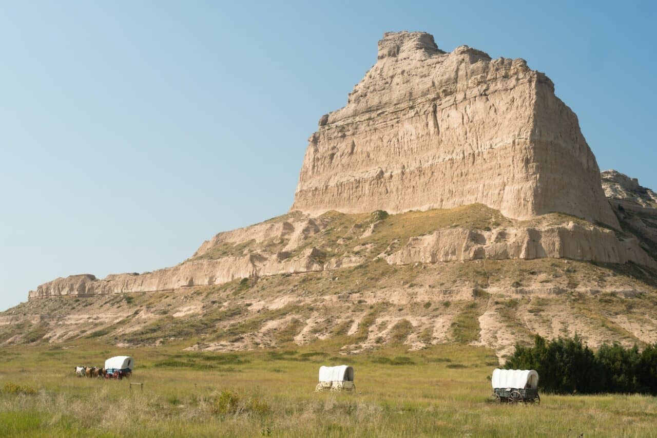 Scotts Bluff Oregon Trail Nebraska Butte Bluff Rural Country