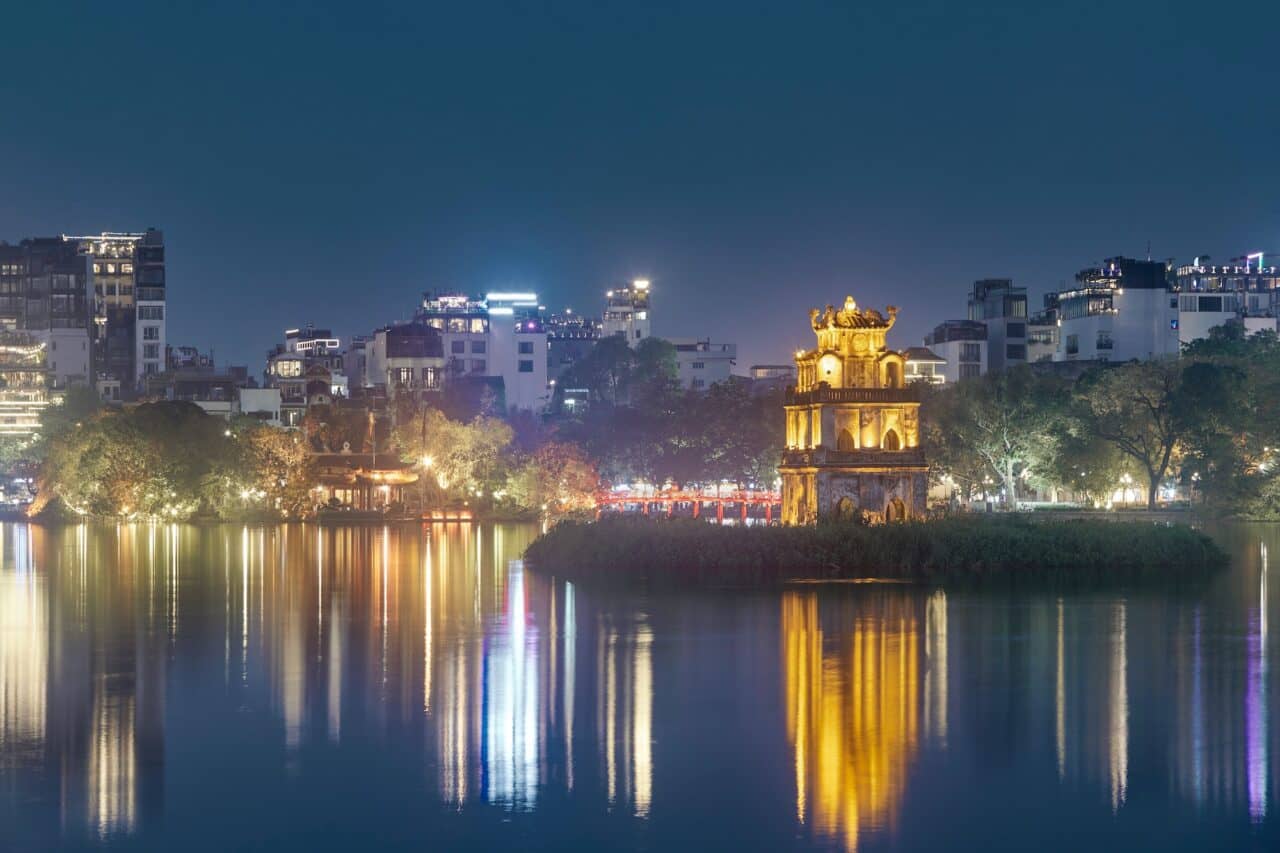 Old Quarter in Hanoi at night