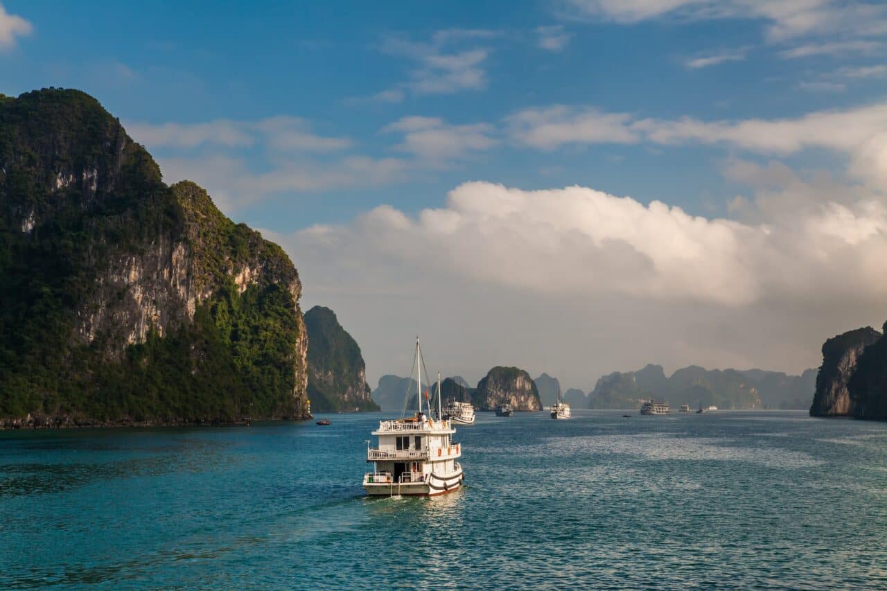 The beautiful Ha Long Bay in Vietnam