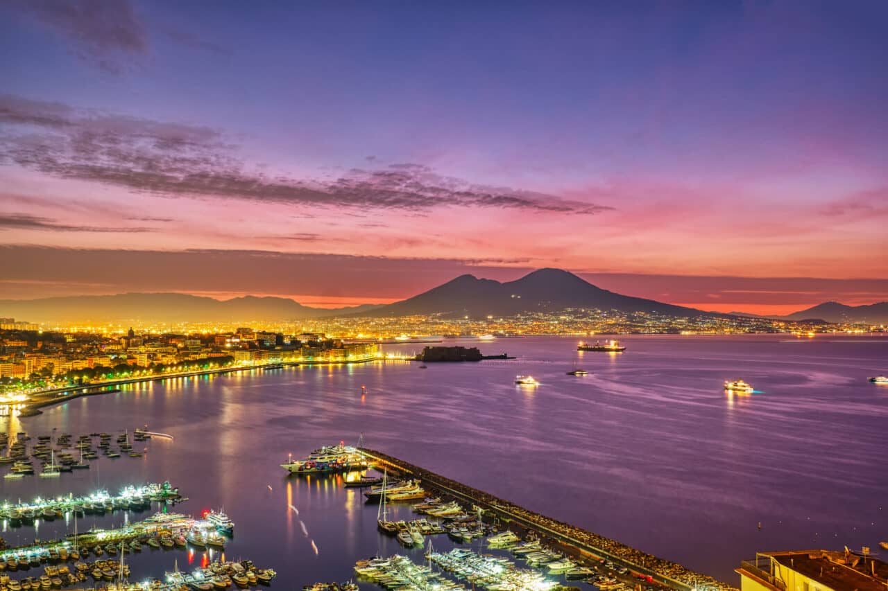 Dramatic sunrise in Naples