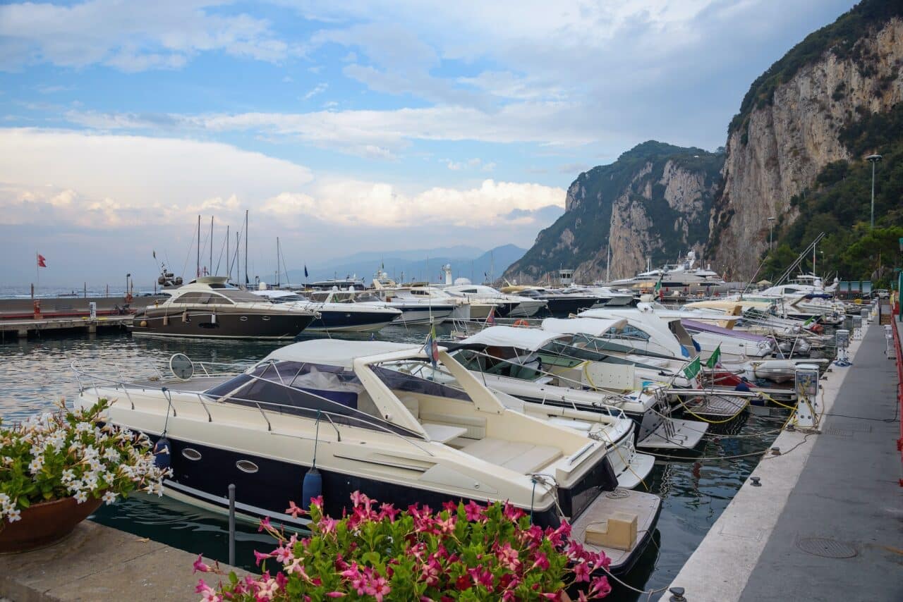 Yachts at Marina Grande on Capri Island