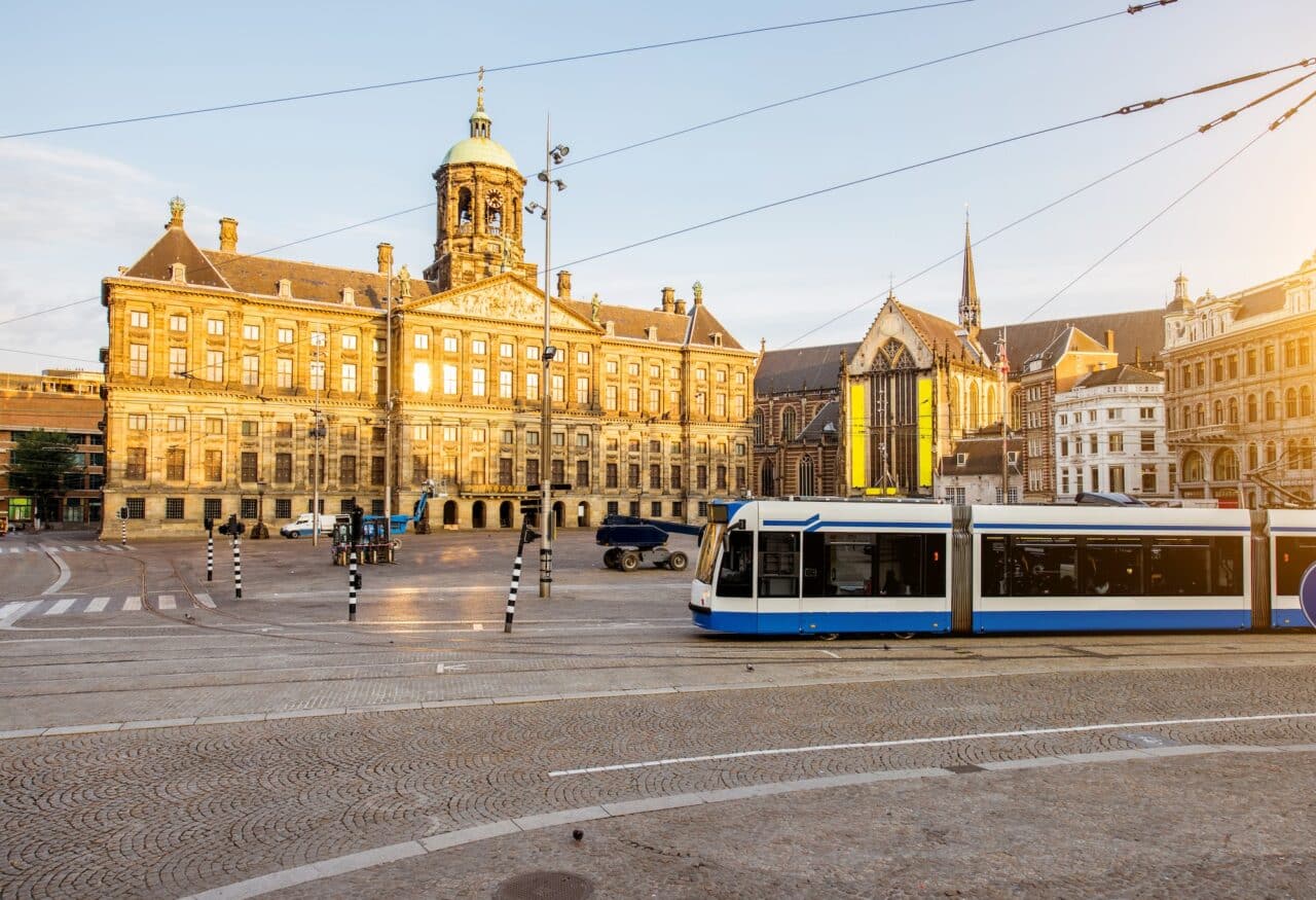 Amsterdam cityscape view