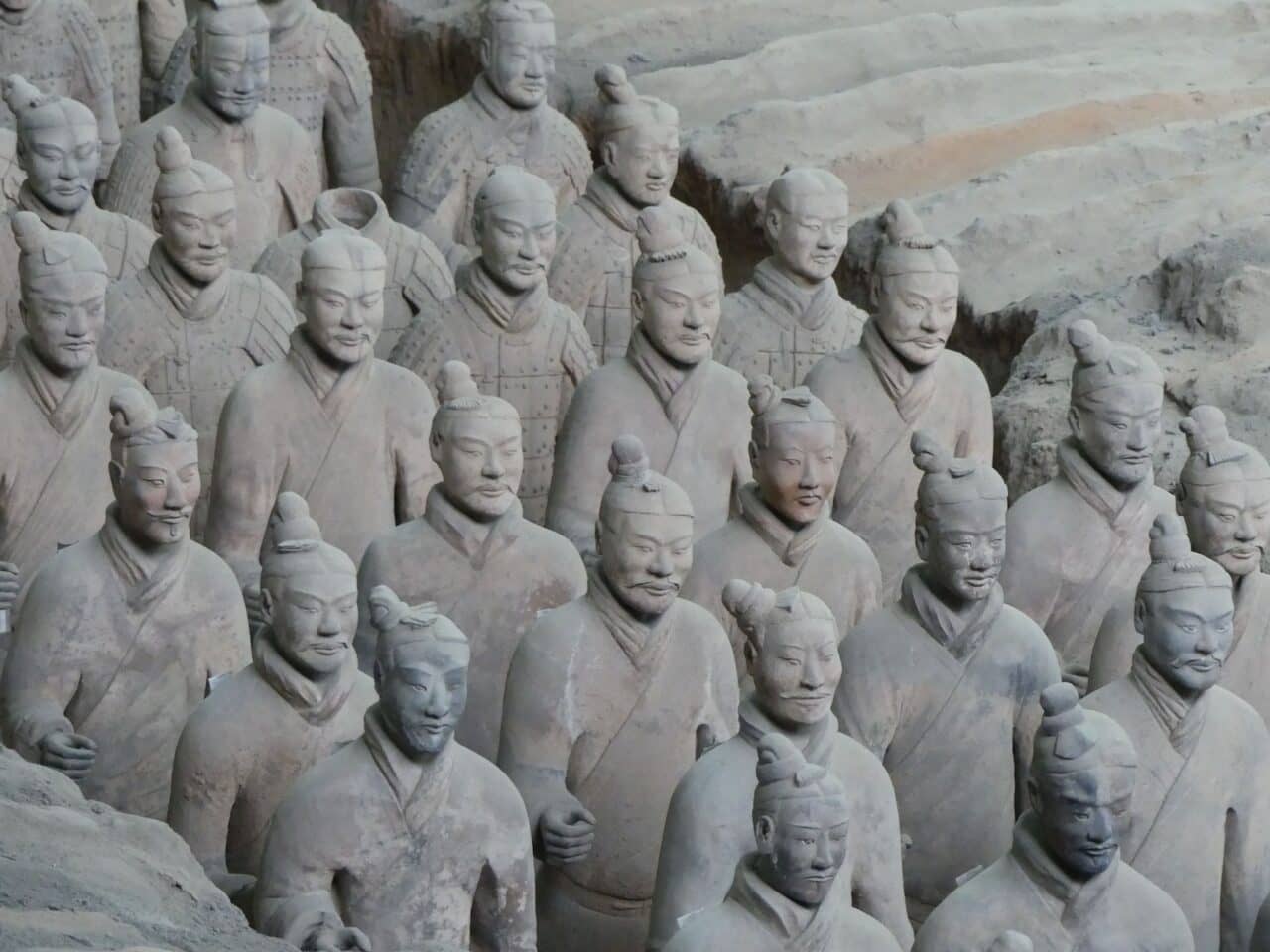 Famous Terracotta Warriors in Xian, China